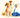 Editorial illustration of a curious dog, a spoon holding soft food, snowflakes and a blue kitchen cloth.