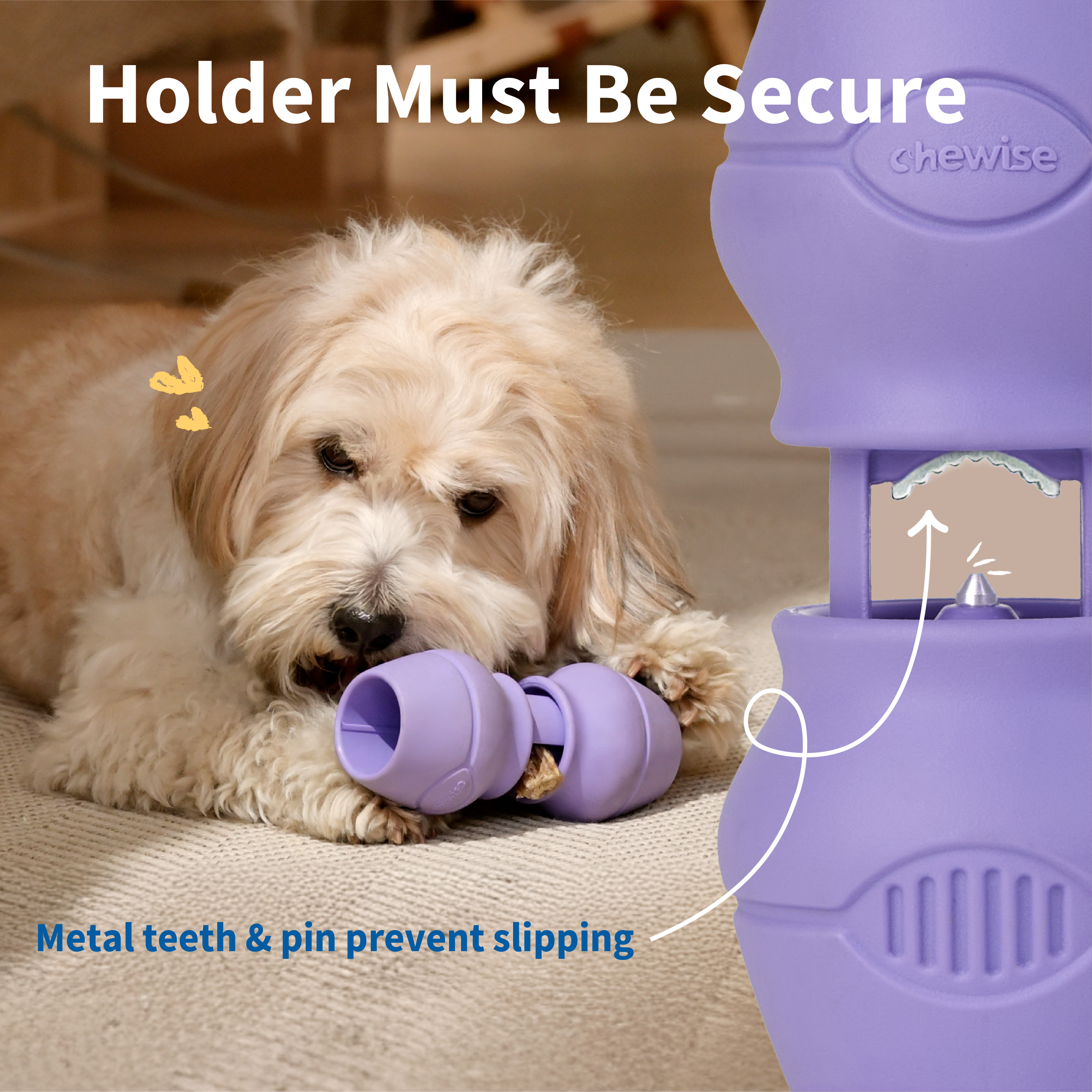 Chewise Bully Stick Holder - Purple
