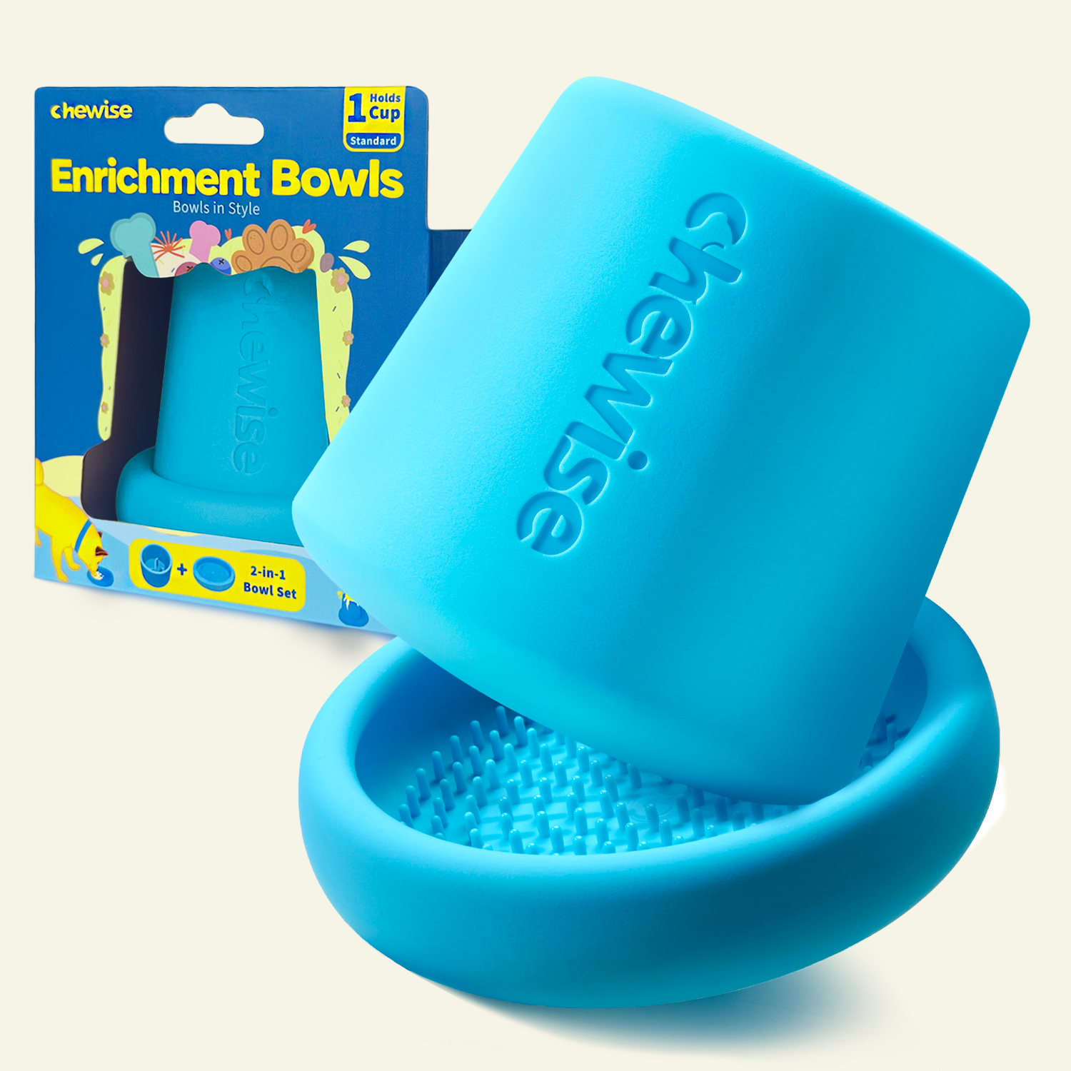 Chewise Enrichment Bowl Set - Blue
